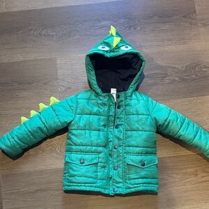 Green Dinosaur Hooded Jacket for Kids